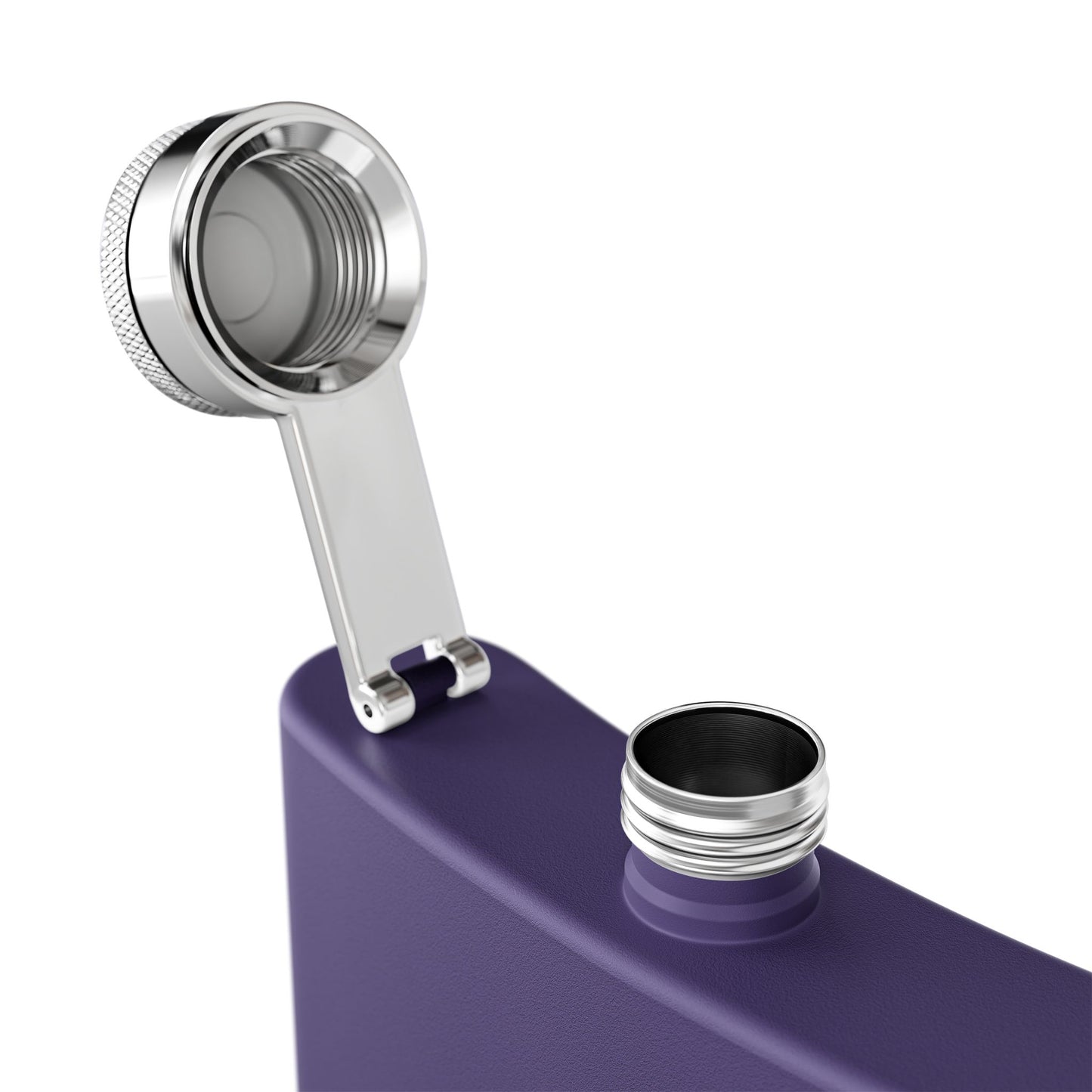 Flask - "One More Pour" Stainless Steel 6oz Hip Flask, Bartender-Inspired Gift